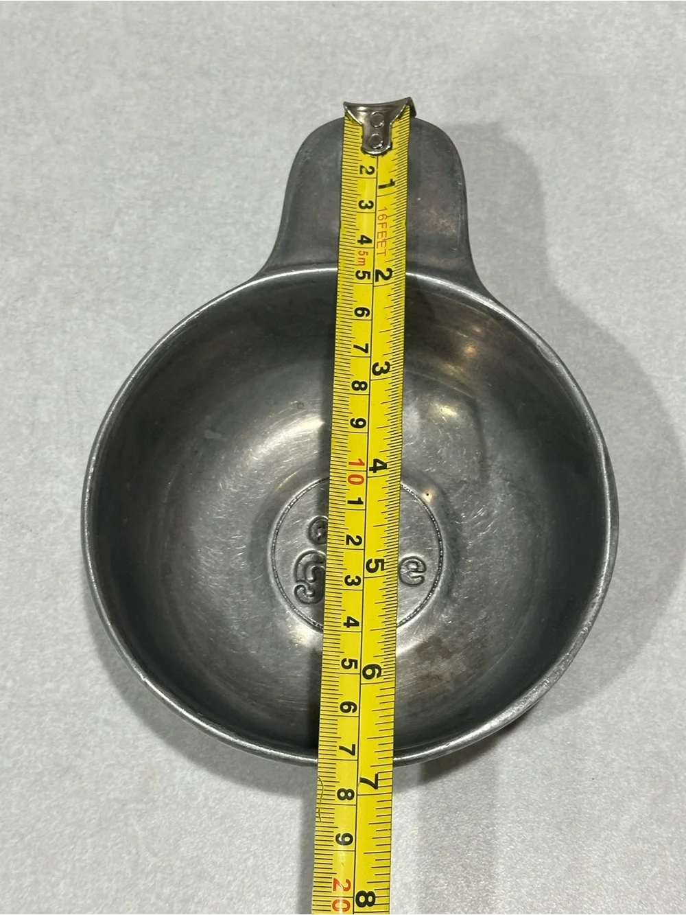WILTON Columbia 8oz “All Gone” Pewter Porringer Bowl 4.5”